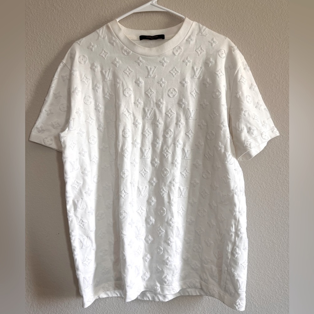 Mens LV LOUIS VUITTON 20SS Monogram Hook & Loop T-shirt Virgil Abloh size Large